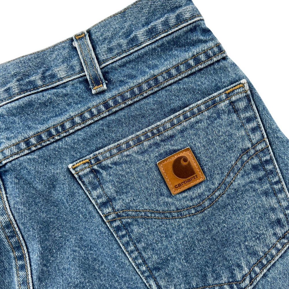 Carhartt B18 Jeans Men 33x30 Blue Denim Traditional Fit Straight Leg Workwear